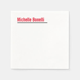 Professional Minimalist Simple White Modern Plain Napkins