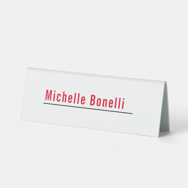 Professional Minimalist Simple White Modern Plain Table Tent (Front)