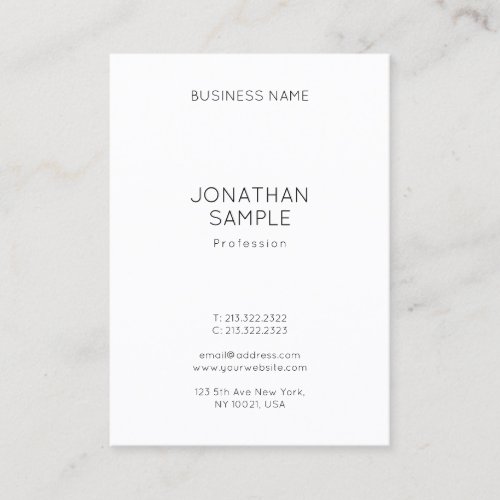 Professional Minimalist Template Modern Elegant Business Card