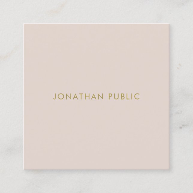 Professional Minimalist Template Modern Elegant Square Business Card (Front)