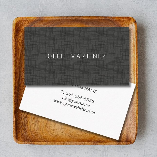 Professional Minimalist Texture Brown Consultant Business Card (Creator Uploaded)