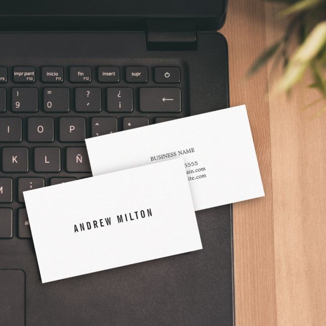 Professional Minimalist White Consultant Business Card (Creator Uploaded)