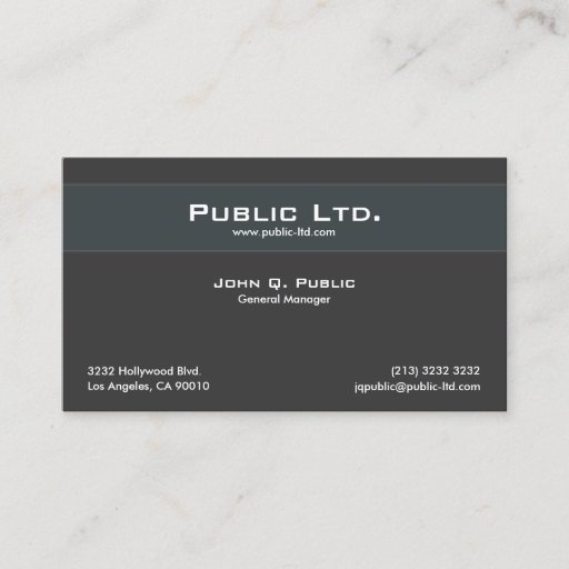 Customizable Minimalistic Black Business Card