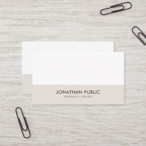 Professional Minimalistic Elegant Design Modern Business Card