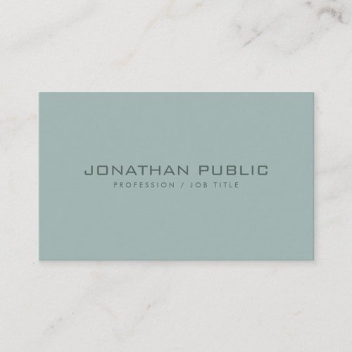 Professional Minimalistic Elegant Plain Modern Top Business Card