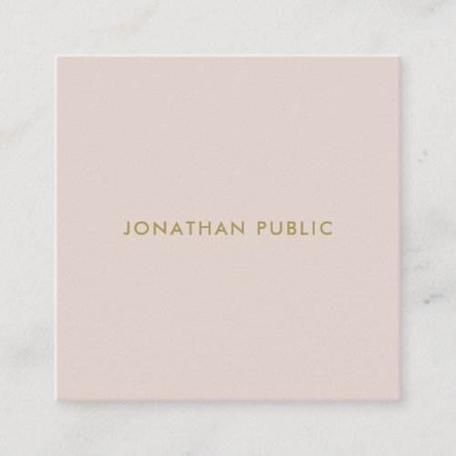 Professional Minimalistic Template Modern Luxury Square Business Card