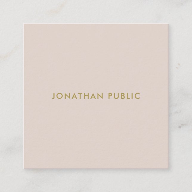 Professional Minimalistic Template Modern Luxury Square Business Card (Front)