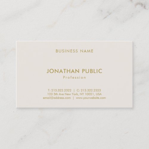 Professional Minimalistic Template Sophisticated Business Card