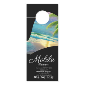 Professional Mobile Car Detailing Wash Photo Door Hanger