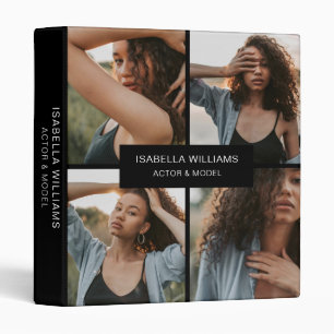 Professional Model & Actor Photo Portfolio Modern 3 Ring Binder