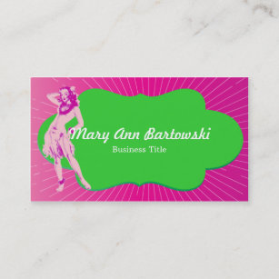 Professional Model Pinup Retro Hawaii Business Card