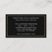 Professional Modern Abstract Designer Architect Business Card (Back)