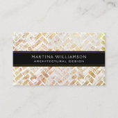 Professional Modern Abstract Designer Architect Business Card (Front)