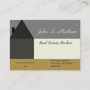 Professional Modern Abstract House Design Business Card