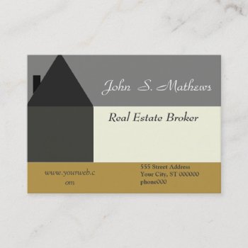 Professional Modern Abstract House Design Business Card by 911business at Zazzle