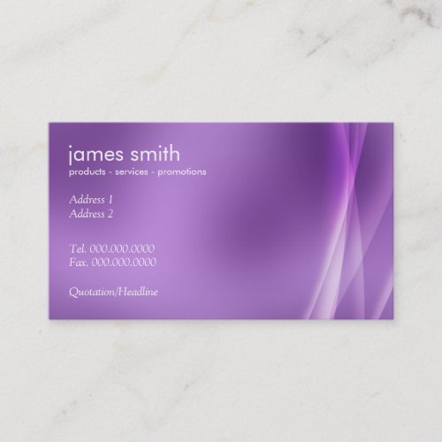 Professional Modern Abstract Purple Business Cards