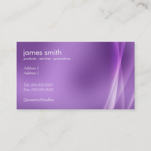 Customizable Professional Modern Abstract Purple Business Cards