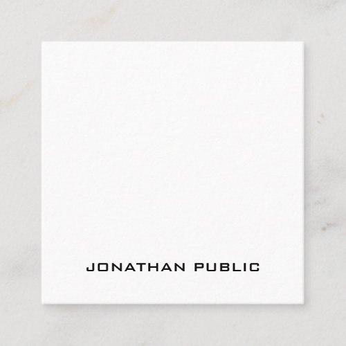 Professional Modern Aesthetic Simple Template Luxe Square Business Card