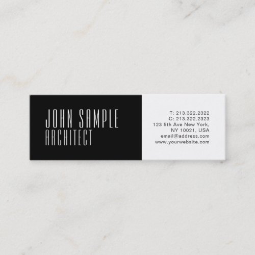 Professional Modern Architect Minimalist Luxury Mini Business Card
