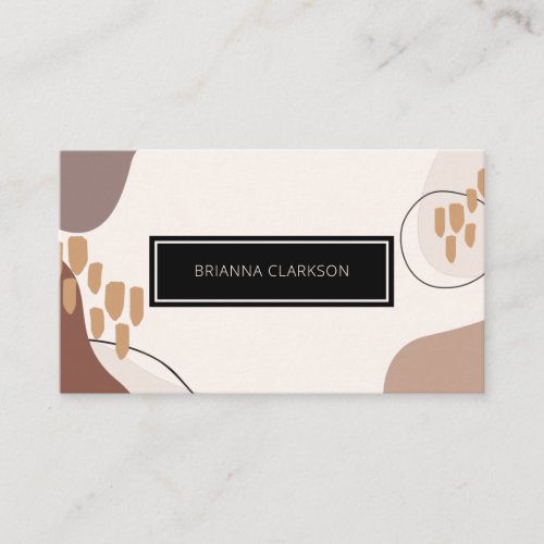 Professional Modern Art Earth Tones Color Business Card