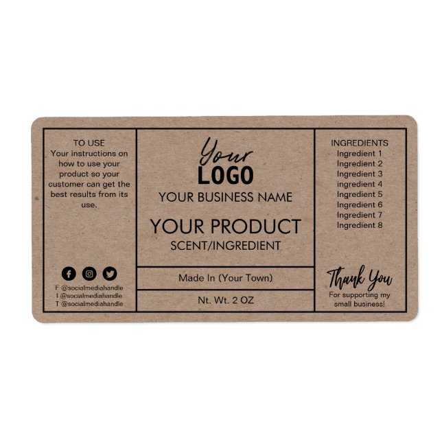 Professional Modern Bath And Body Product Labels (Front)