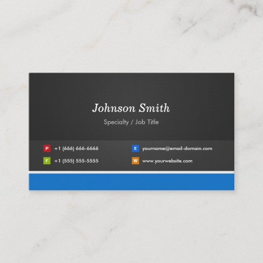 Customizable Professional Modern Black and Blue Corporate Business Cards
