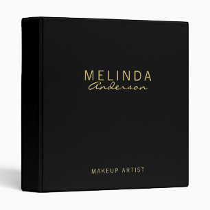 Professional Modern Black and Gold 3 Ring Binder