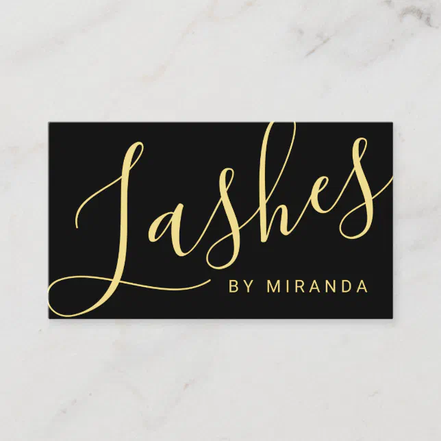 Professional Modern Black and Gold Makeup Artist Business Card | Zazzle
