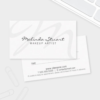 Professional Modern Black And White Appointment by manadesignco at Zazzle