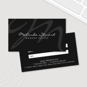 Professional Modern Black and White Appointment Card