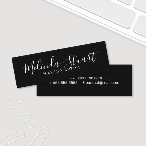 Professional Modern Black and White Mini Business Card