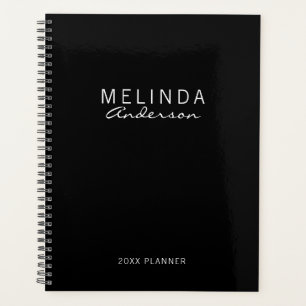Professional Modern Black and White Planner