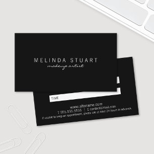 Professional Modern Black Appointment Card