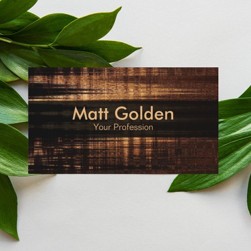 Professional Modern Black  Brown Business Card