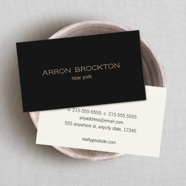 Professional Modern Black  Business Card (Creator Uploaded)
