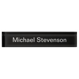 Professional Modern Black Business Desk Nameplate