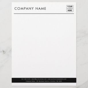 Professional Modern Black Business Logo Letterhead