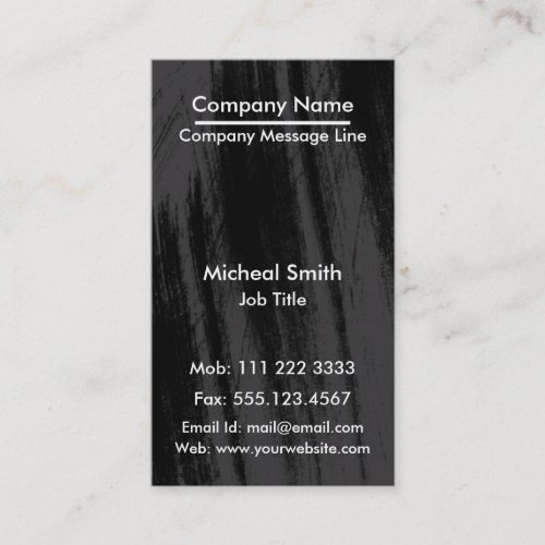 Professional modern Black chalkboard Vertical Business Card