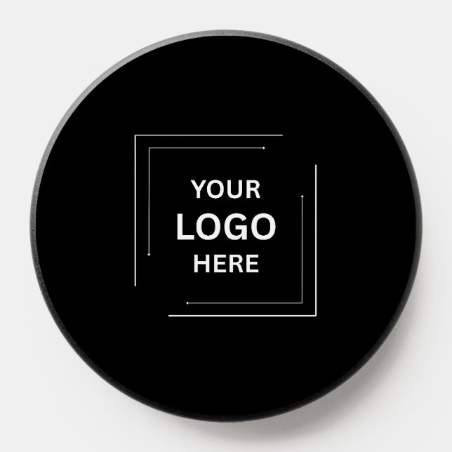 Professional Modern Black Custom Business Logo  PopSocket (Popsocket)