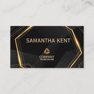Professional Modern  black & Gold  Business Card