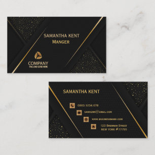 Professional Modern black & Gold Business Card