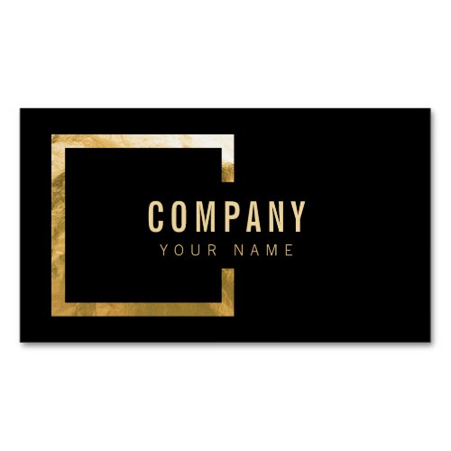 Professional Modern Black gold Foil Elegant  Business Card Magnet