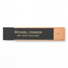 Professional Modern Black Gold Office Name Title