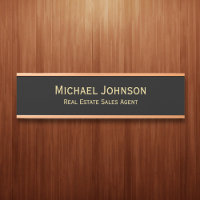 Professional Modern Black Gold Office Name Title