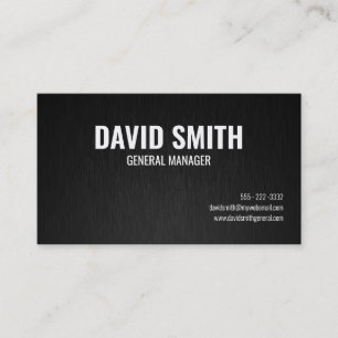 Professional Modern Black Simple Metalic Business Card