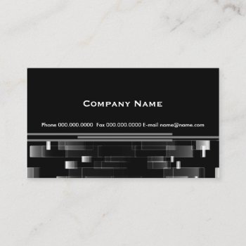 Professional Modern Black White Business Card by 3dbacks at Zazzle