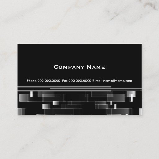 Customizable profile black business card