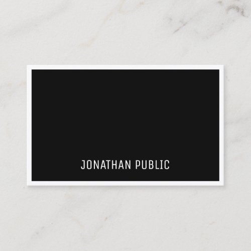 Professional Modern Black White Template Simple Business Card