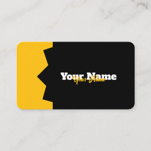 Professional Modern Black Yellow Design Business Card