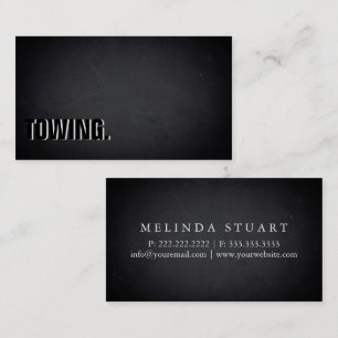 Professional Modern Blackboard Out Towing Business Card